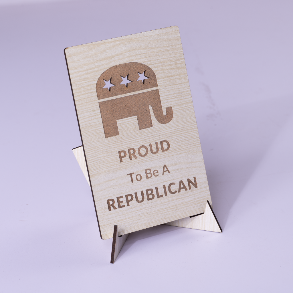 Sustainable Plastic-Free Plaque Award with stand - Large 11" x 8"