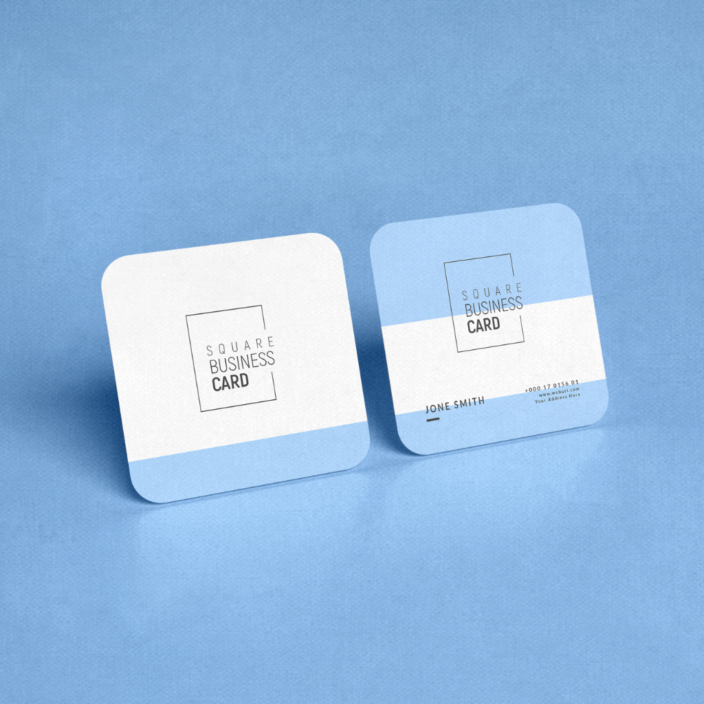 Painted Edges Square Business Cards