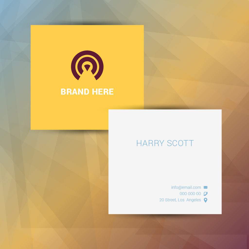 Spot Gloss Square Business Cards